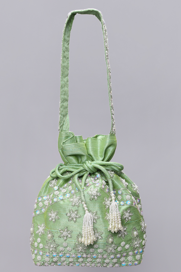 Ornatte Pearl hand embroidered potli bag