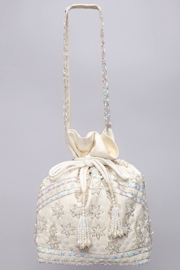 Ornatte Pearl hand embroidered potli bag