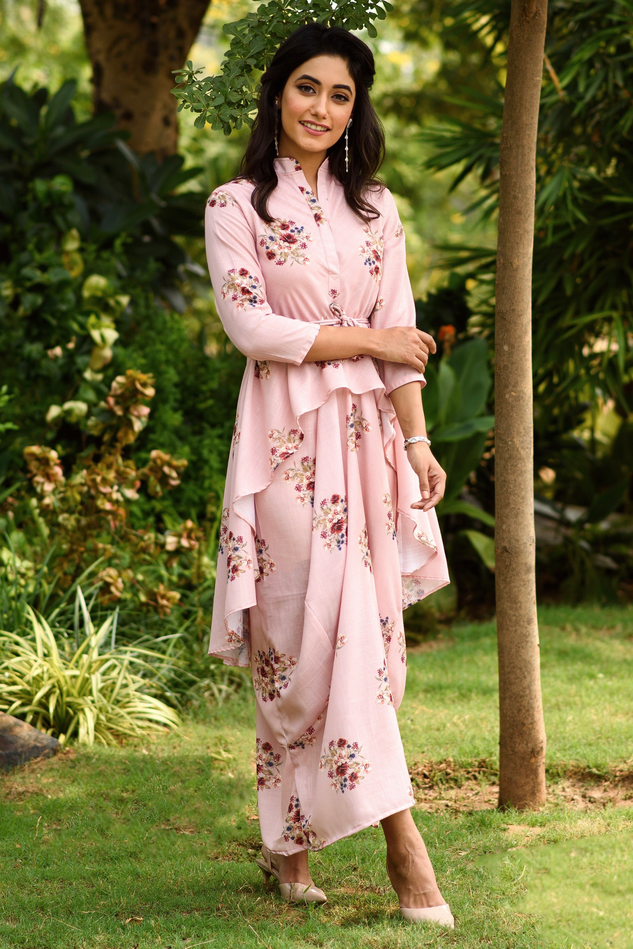Kurti dress with dhoti style 