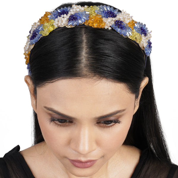 Multi colour crystal filled hairband