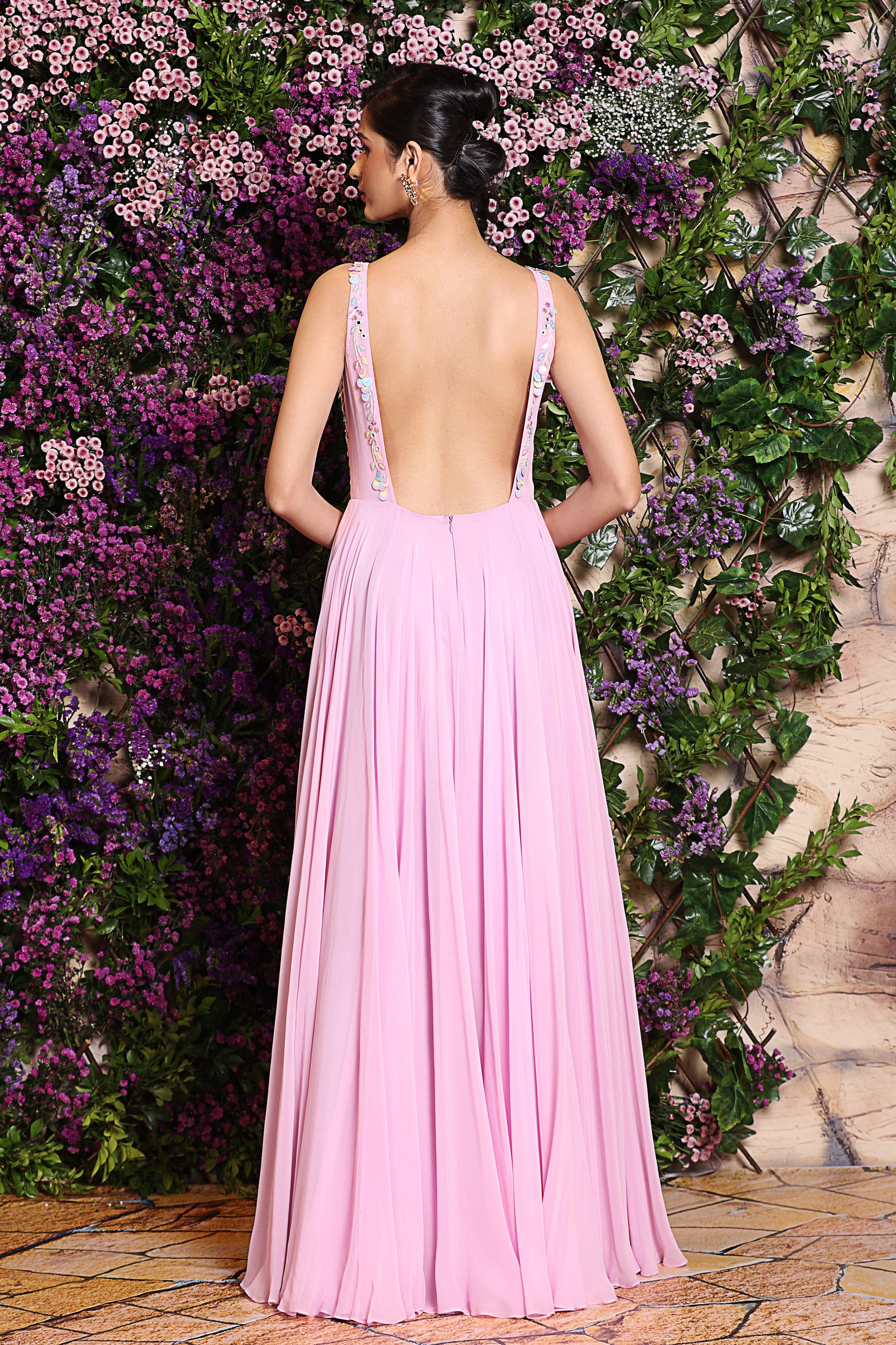 lavendar corset gown online