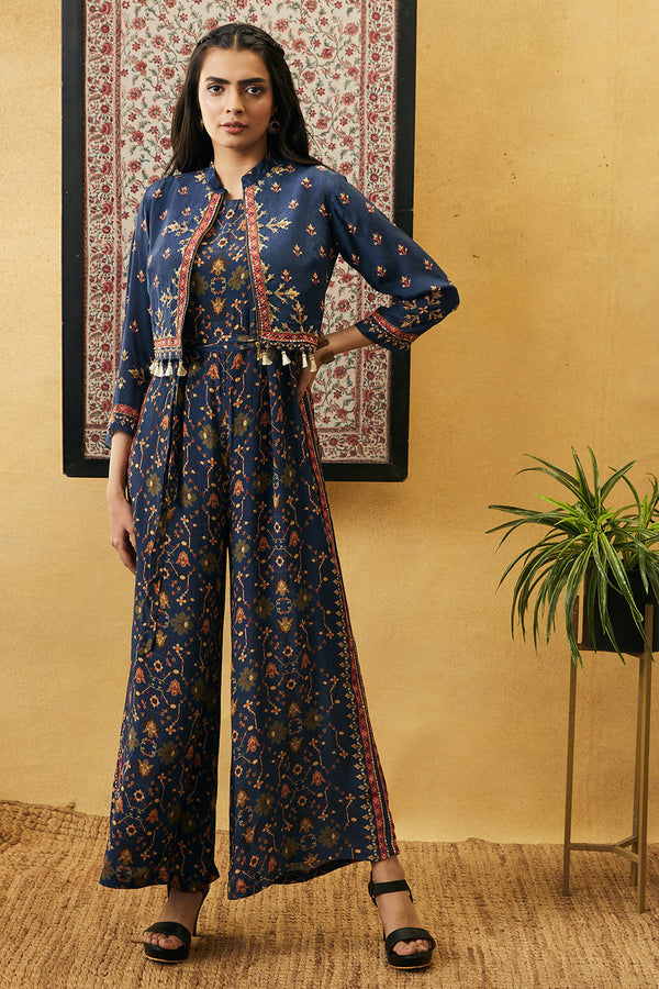 Printed Jumpsuit With Jacket