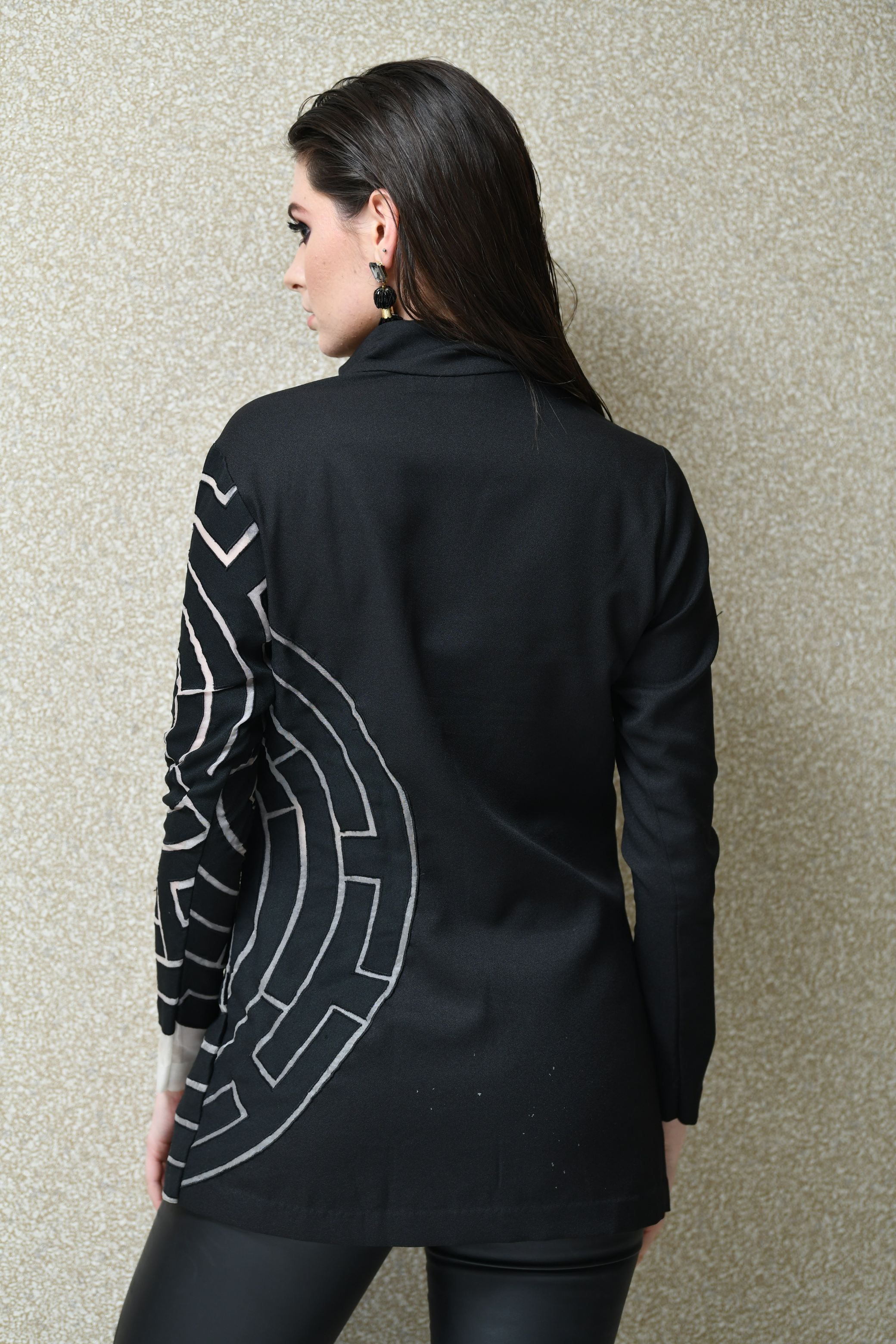 Embroidered Black Jacket