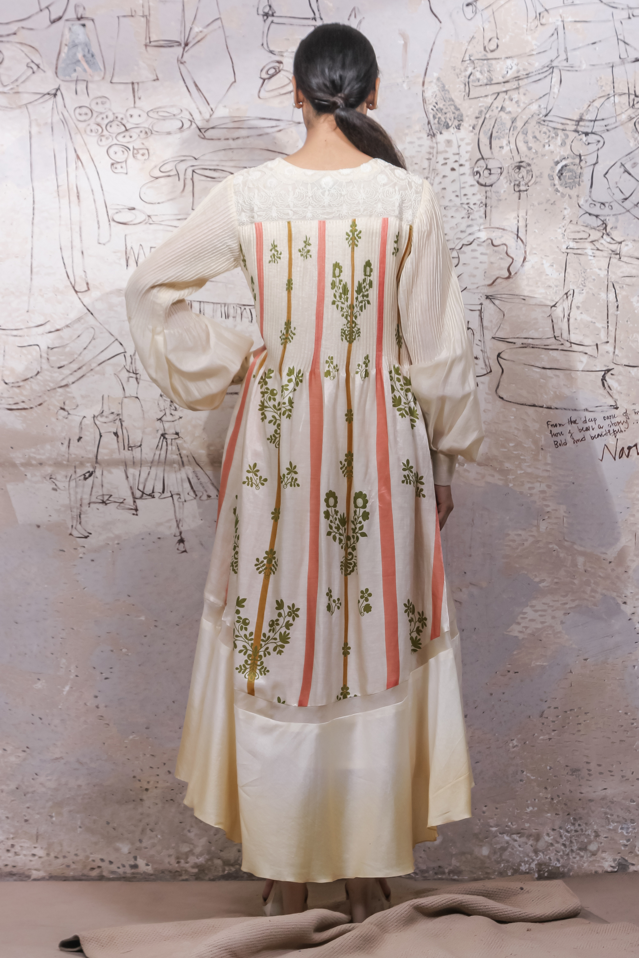 Ivory Printed Dress
