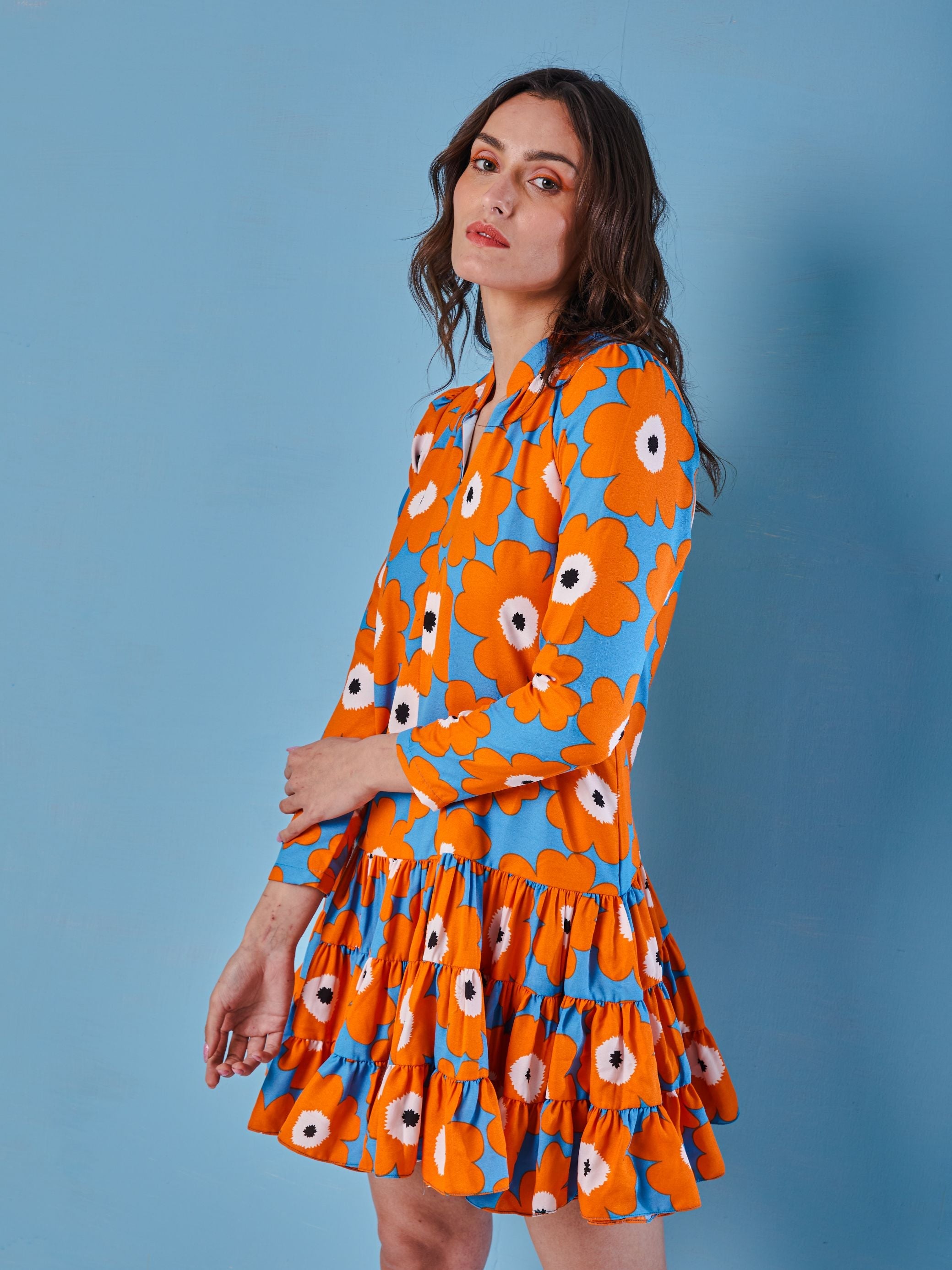 Blue & Orange Dayout Dress