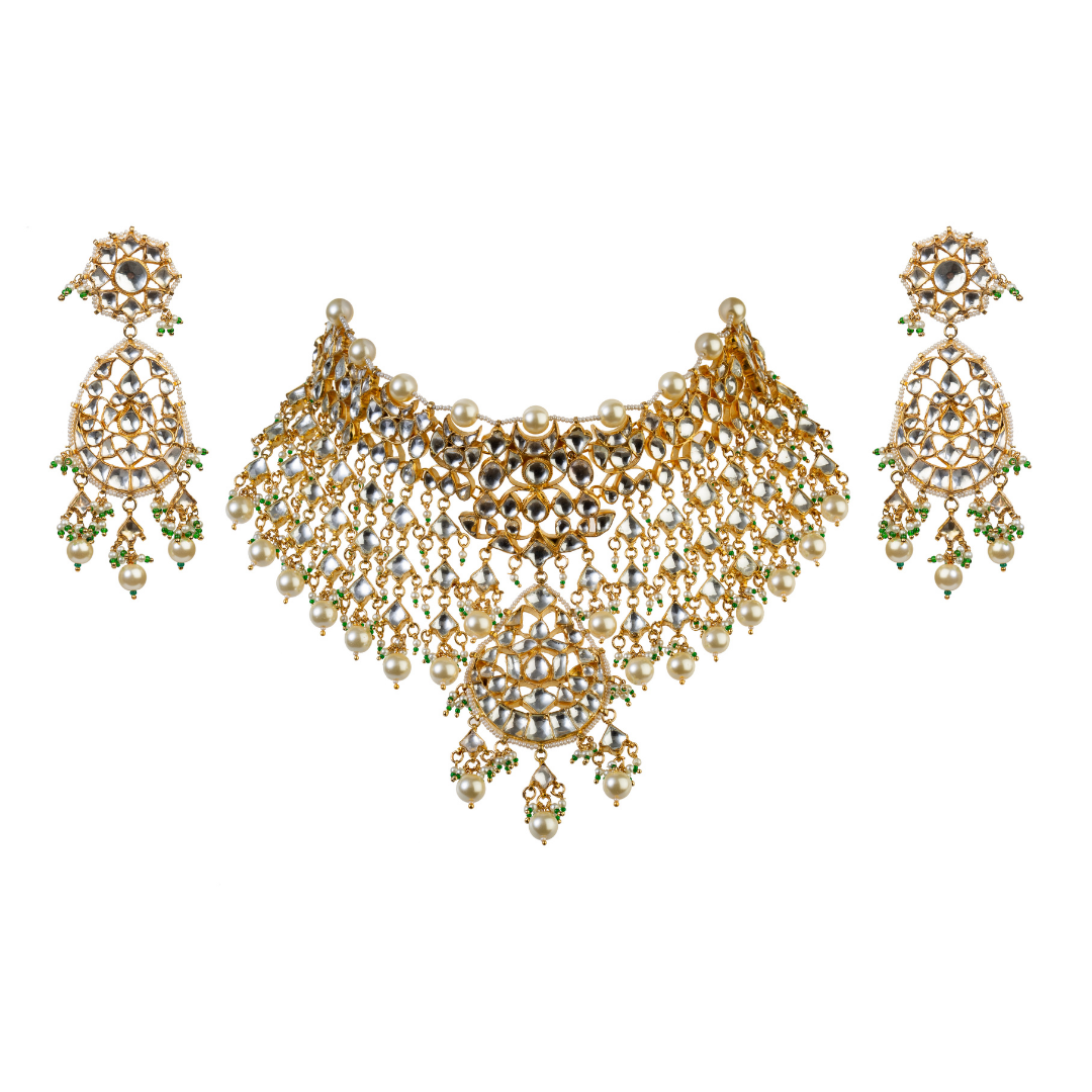 Featuring a 22 Kt gold plated necklace 