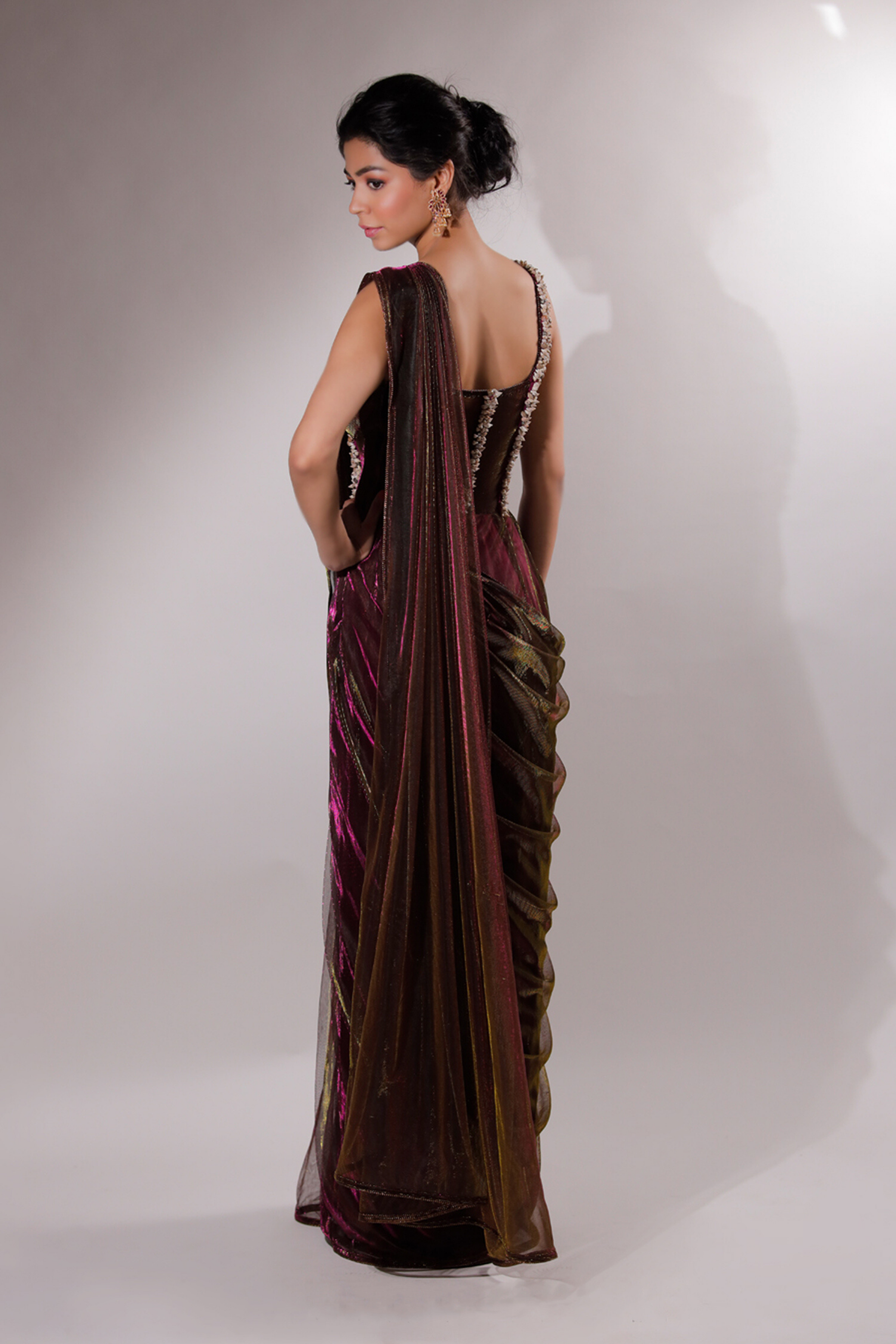 Brown Sari Gown