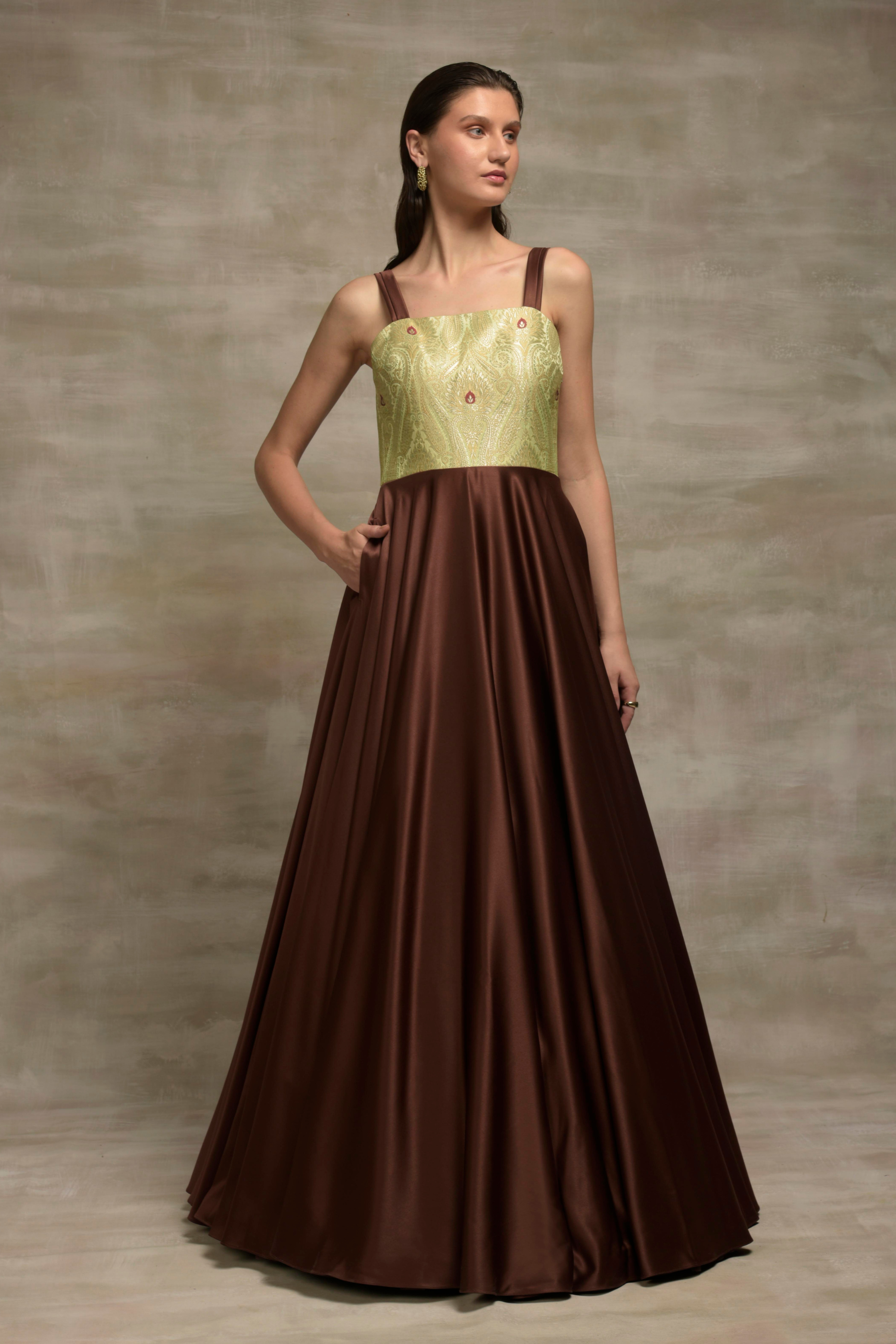 Dual Toned Ball Gown - Touch of Sienna 