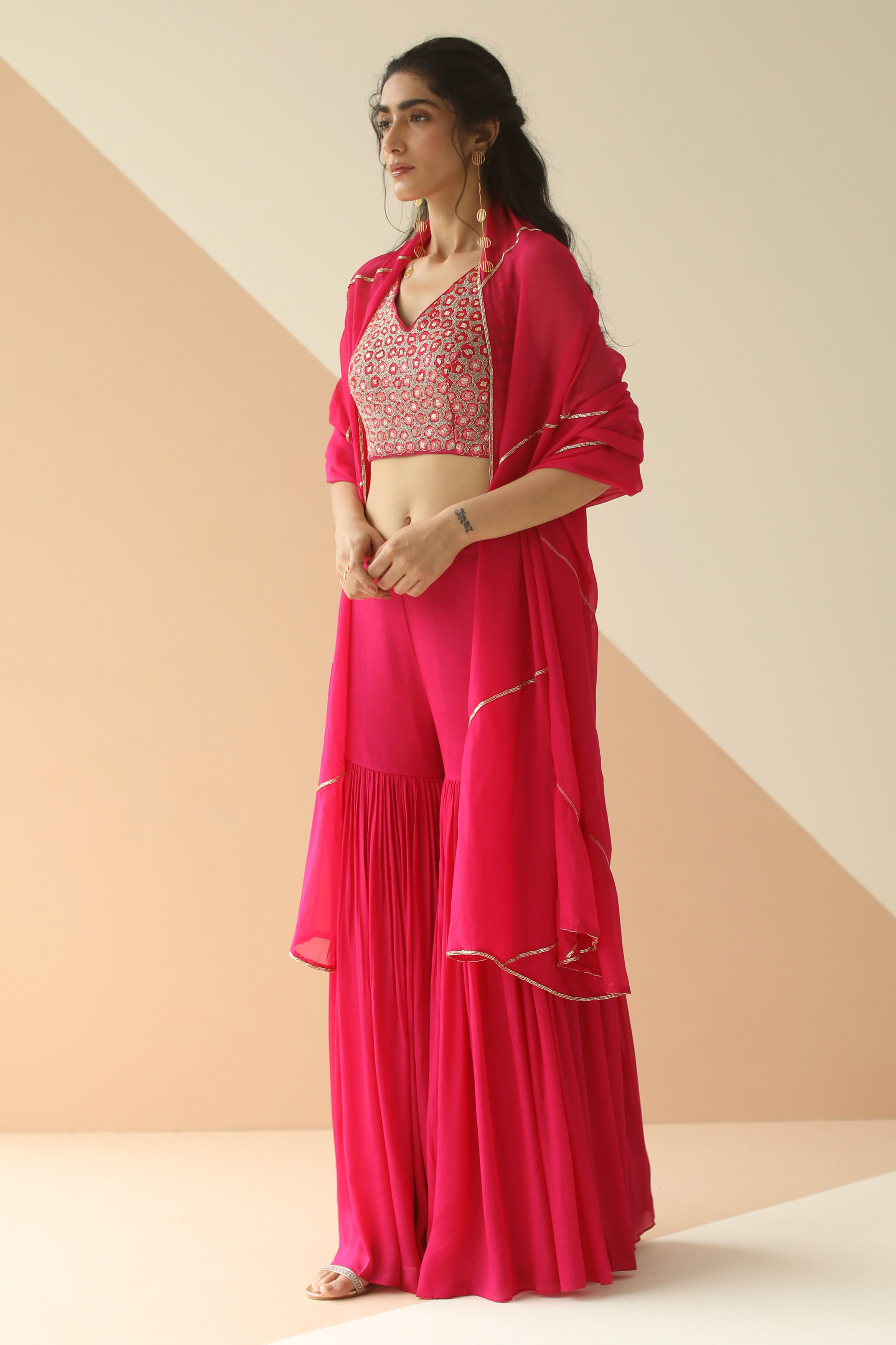 Buy Rani Pink Sharara Set 