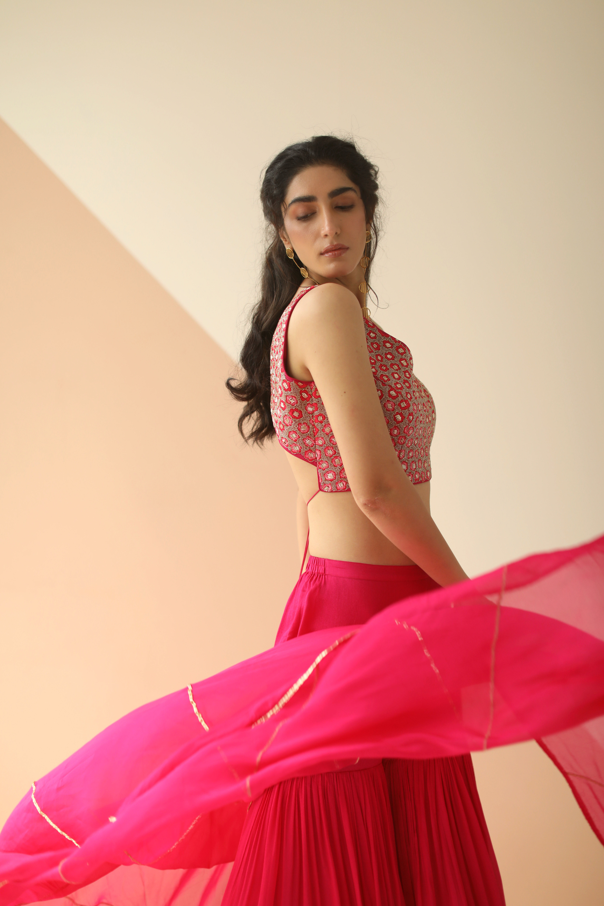 Buy Rani Pink Sharara Set Online 