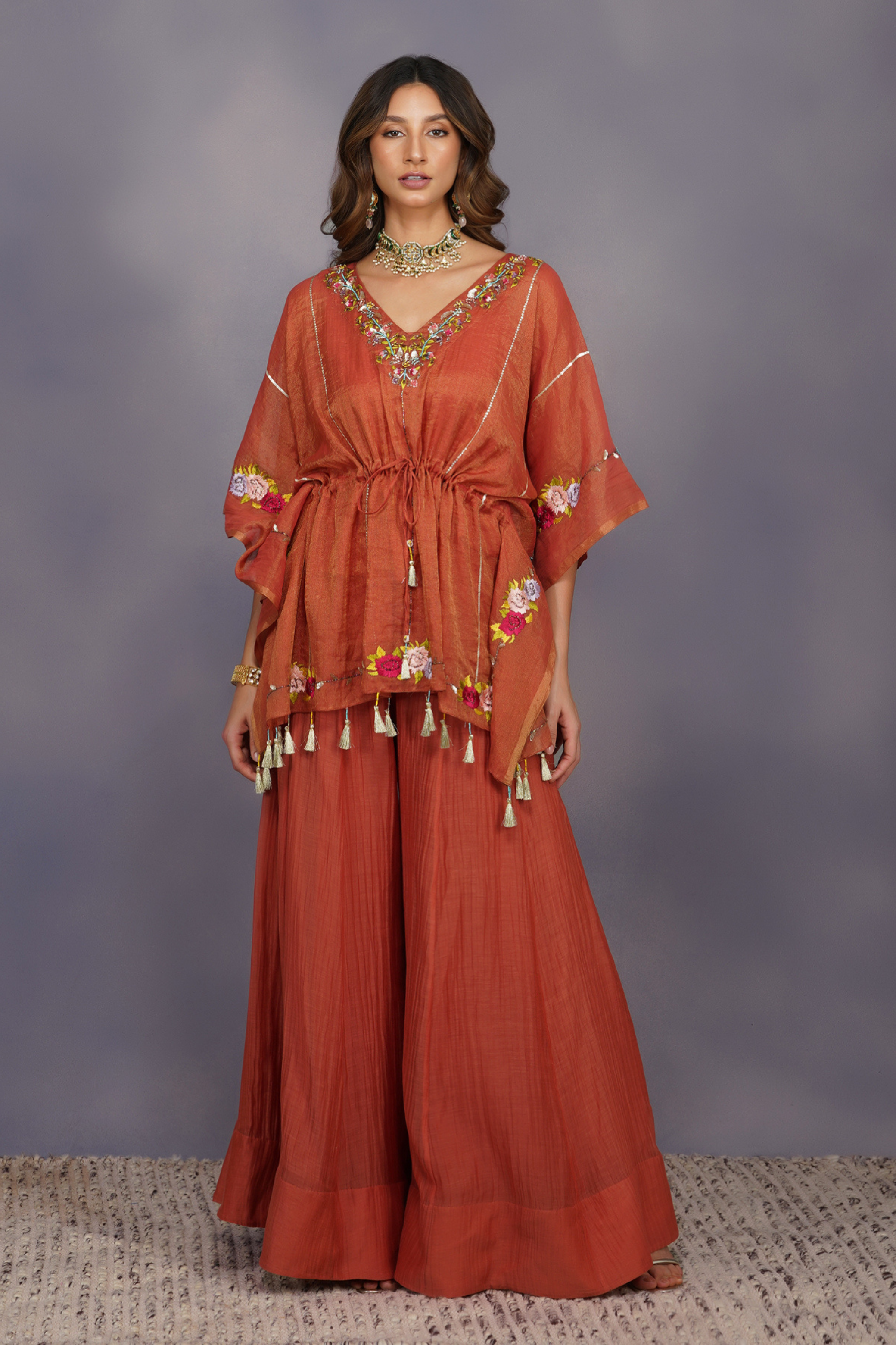paired with sharara pants