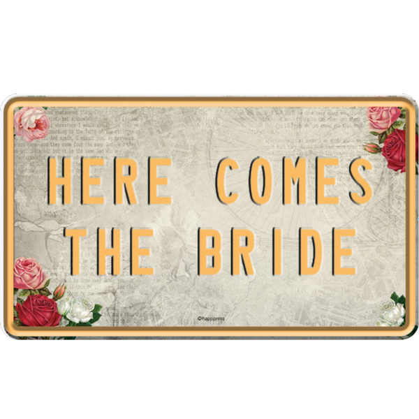  Vintage Flower Bride Entry Plate