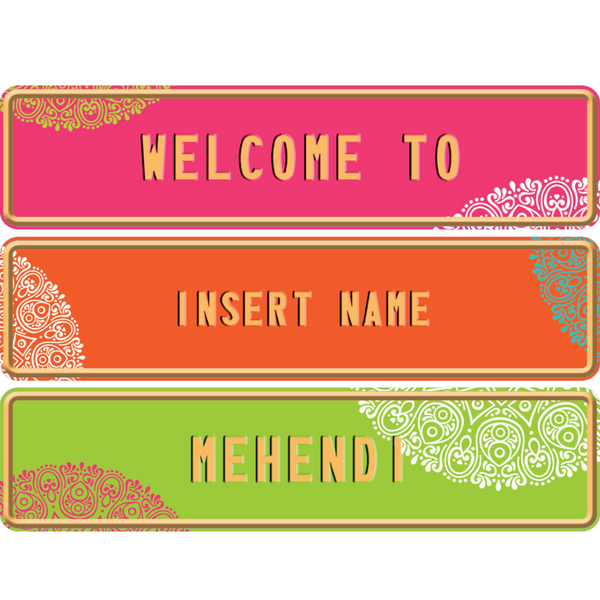 Buy Mehendi Welcome Signage